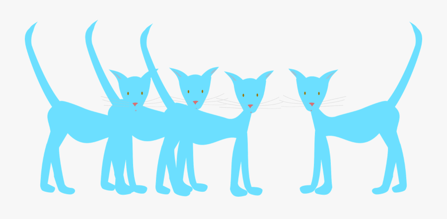 Blue Cats Clip Art, Transparent Clipart
