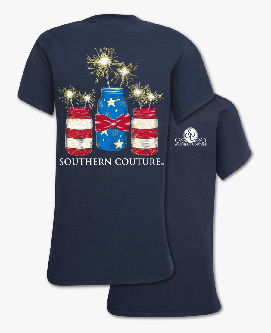 Clip Art Navy Mason Jars - American Flag Southern Couture, Transparent Clipart