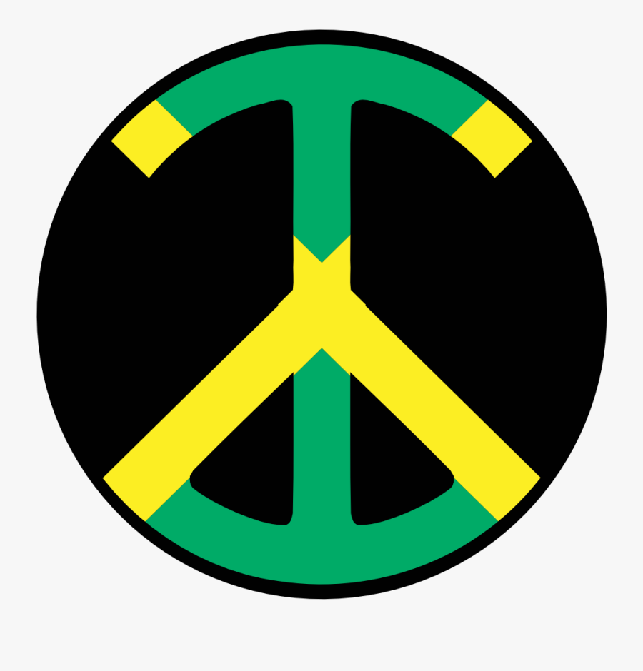 Jamaica Peace Symbol Flag 4 Flagartist - Transparent Jamaican Peace Sign, Transparent Clipart