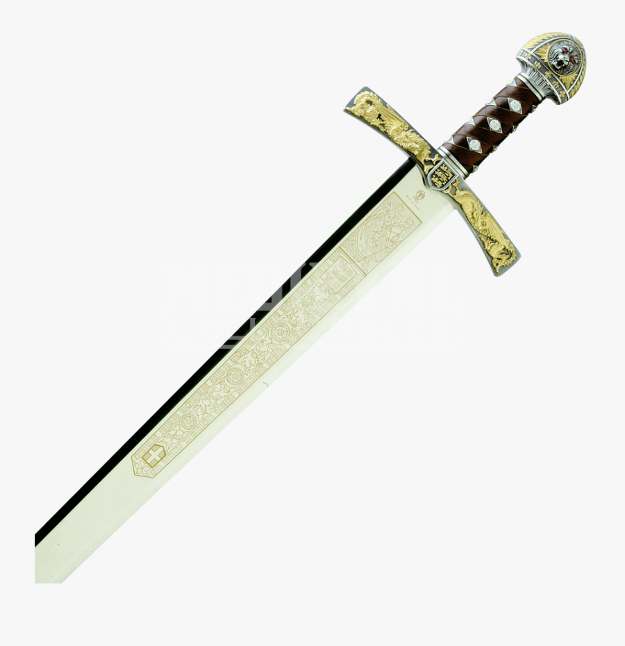 Gold And Silver King Richard The Lionheart Sword By - Gold And Silver Sword, Transparent Clipart
