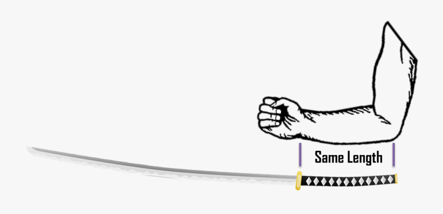 How To Size A Katana - Katana Measurements, Transparent Clipart