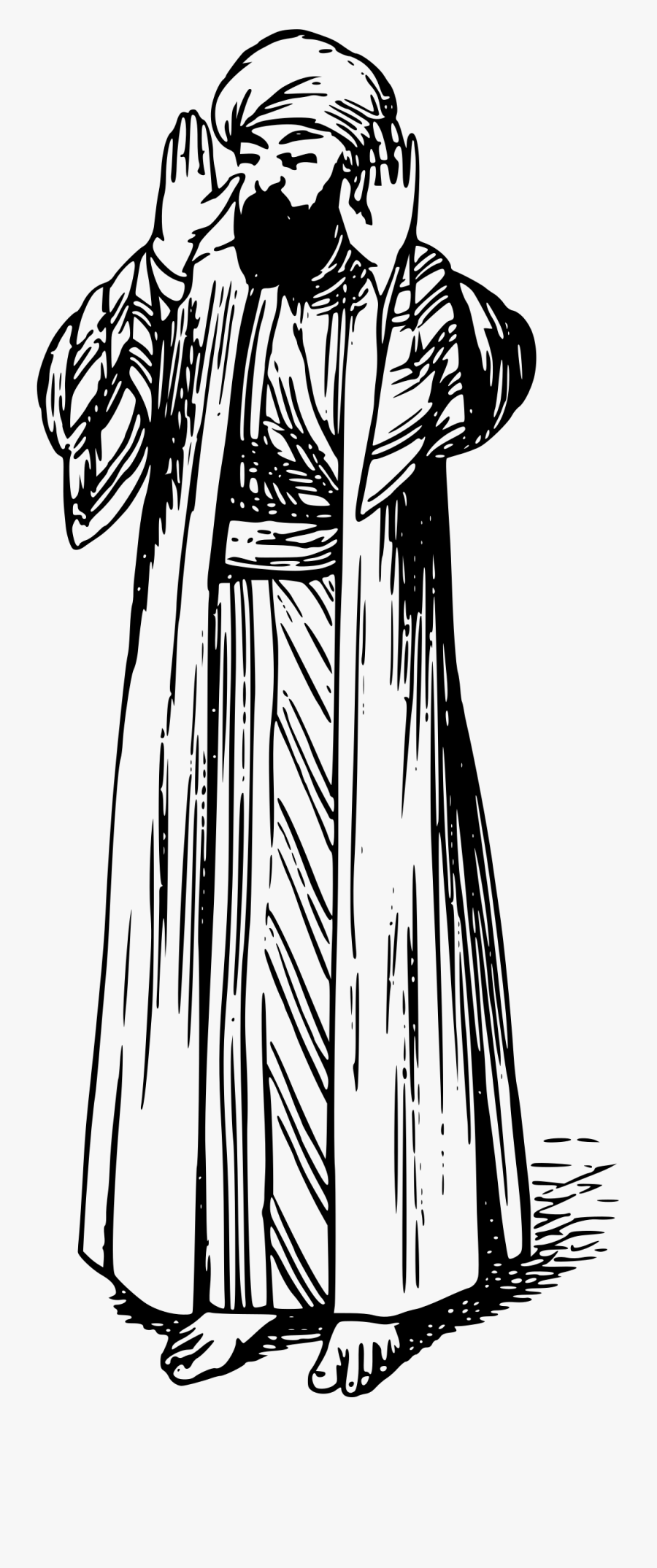 Moslem In Prayer 1 Clip Arts - Salah, Transparent Clipart