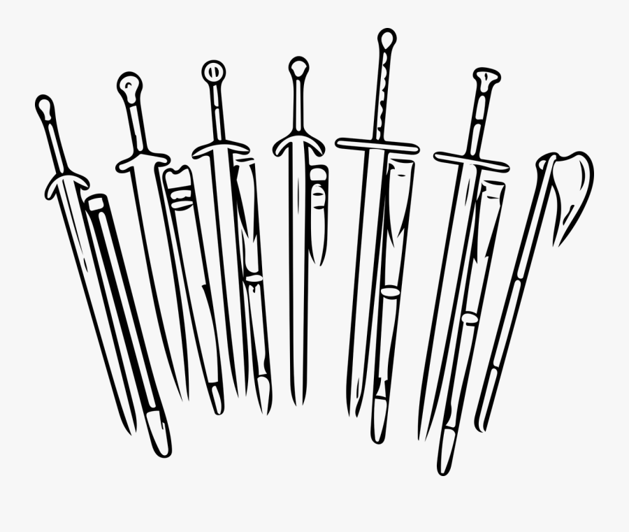 Swords, Sword Art, Fight, Comics, Tv, Marvel, Dc, King, - Espadas Game Of Thrones Svg, Transparent Clipart