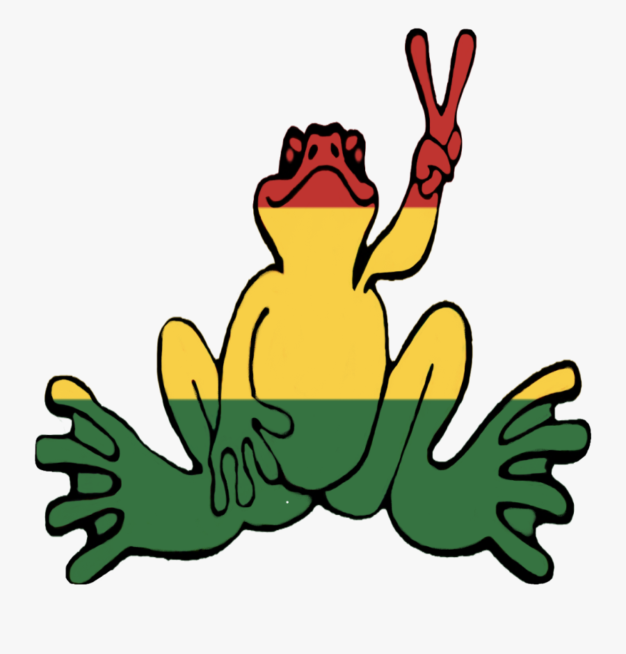 #frog #rasta #reggae #jamaica #peace - True Frog, Transparent Clipart