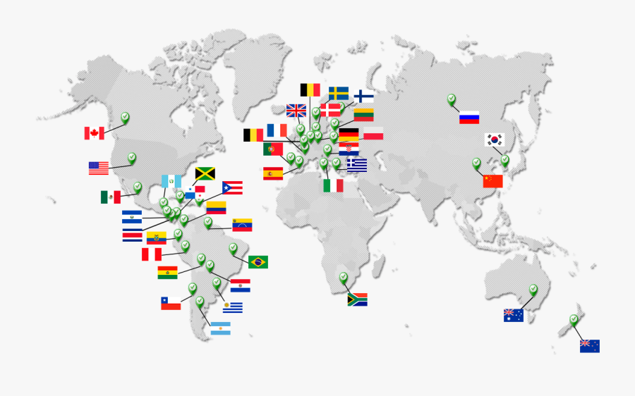 Clip Art Carta El Cruce Pases - Continent Is St Lucia Located, Transparent Clipart