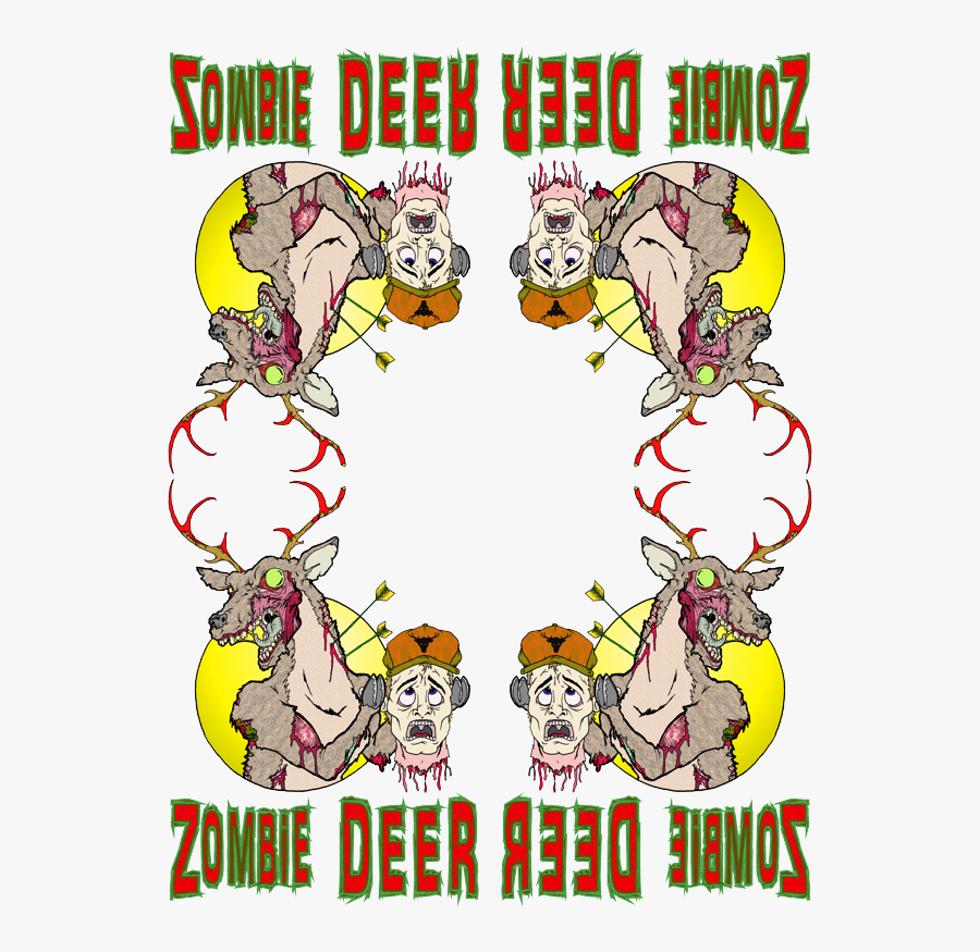 Zombie Deer Queen Duvet Clipart , Png Download - Zombie Deer Clip Art, Transparent Clipart