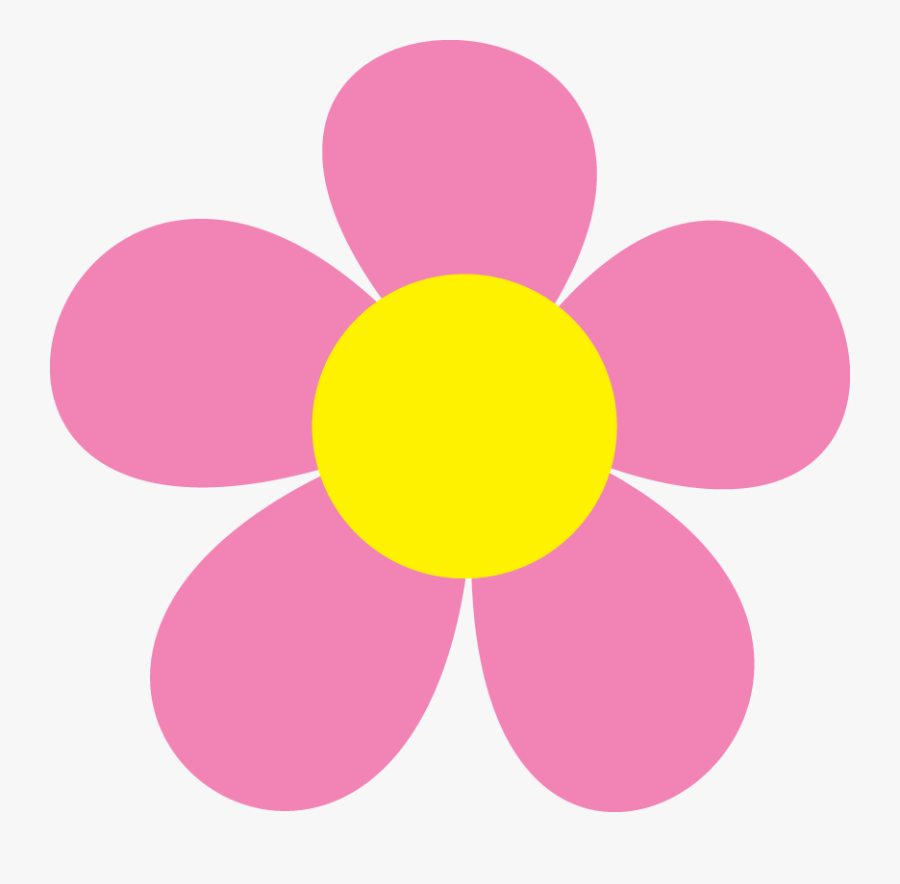 Pink And Yellow Flower Clipart, Transparent Clipart