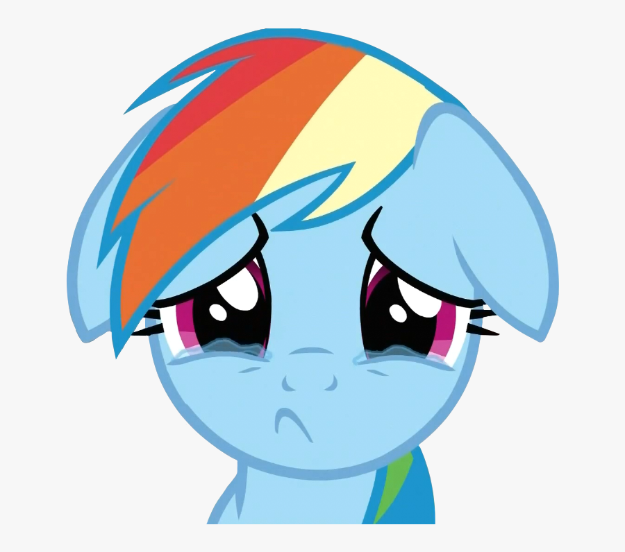 Sad Rainbow Dash, Transparent Clipart
