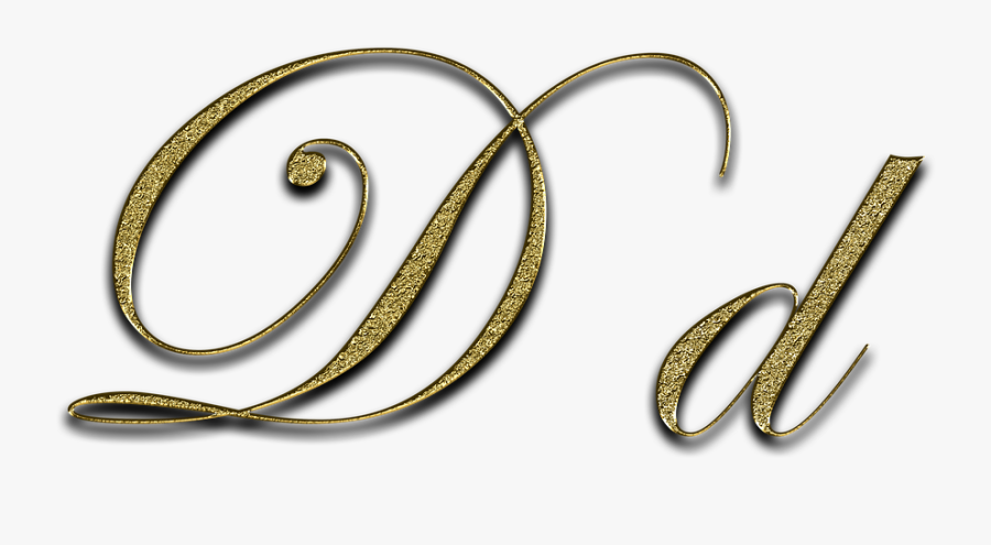 Letter, D, Gold, Font, Letter D, Leave, Type, Fonts - Letra D En Carta, Transparent Clipart