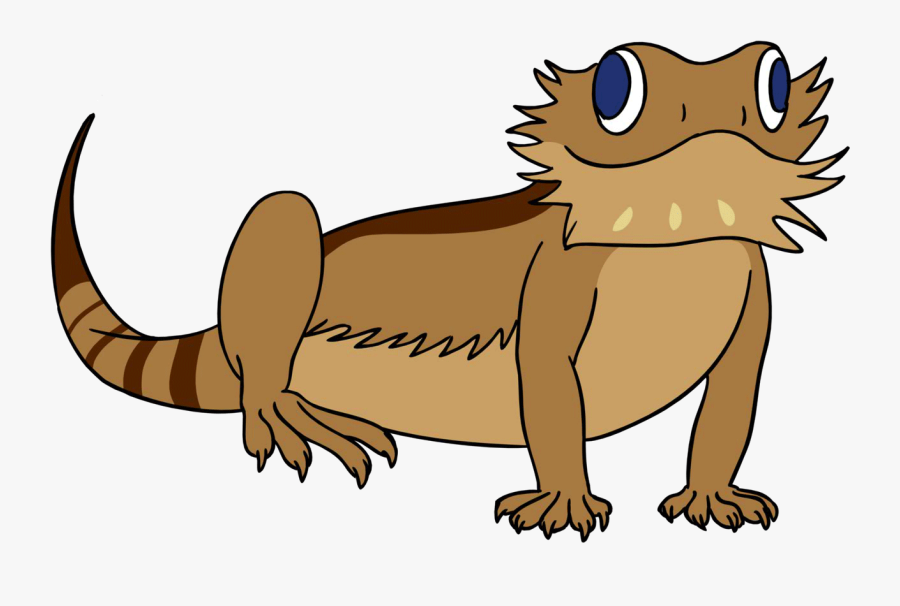 Lizard Clipart Bearded Dragon Lizard - Bearded Dragon Lizard Cartoon, Transparent Clipart