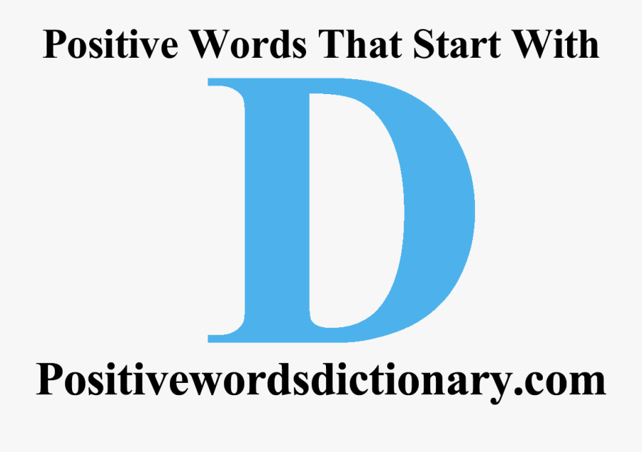 Positive Words That Start With D Featured Image - Adjectives Start With D, Transparent Clipart