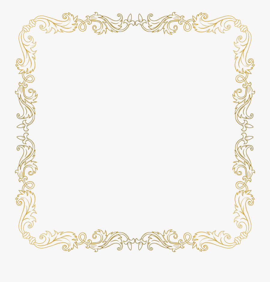 Golden Border Png Clip Art Image, Transparent Clipart
