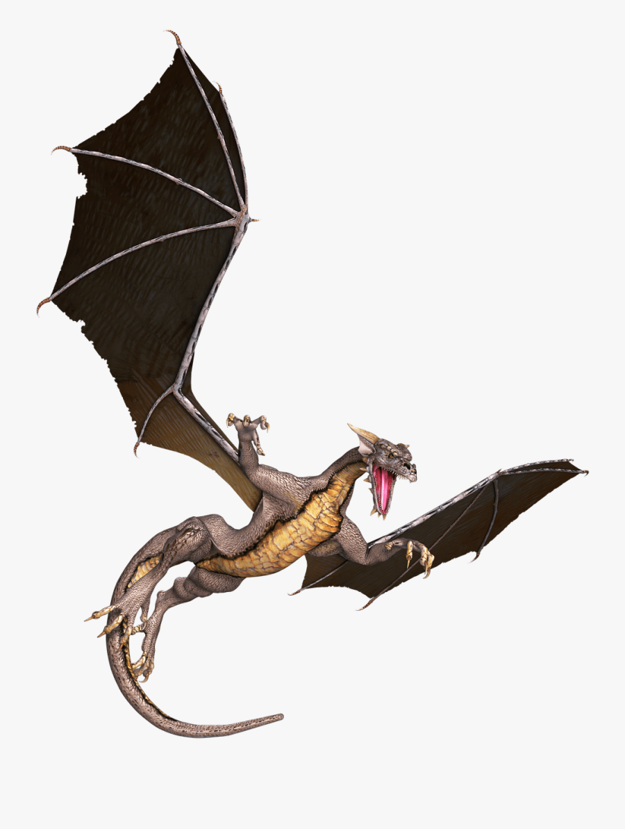 Transparent Bearded Dragon Clipart - Dragon Silhouette Png Transparent, Transparent Clipart