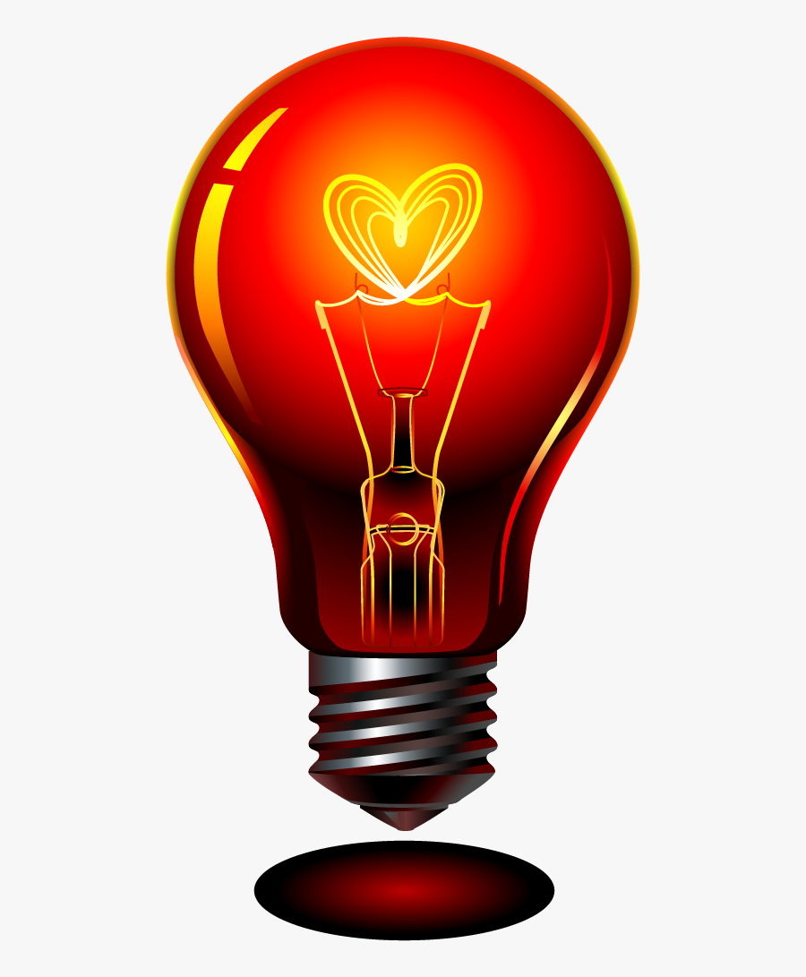 Clip Art Light Bulb Balloon - Red Bulb Light Png, Transparent Clipart