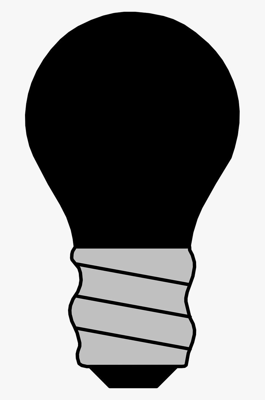Free Light Bulb Off Black - Clip Art Light Bulb Off, Transparent Clipart
