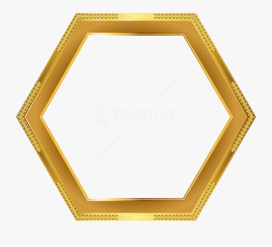 Free Png Download Deco Gold Border Frame Clipart Png - Platter, Transparent Clipart