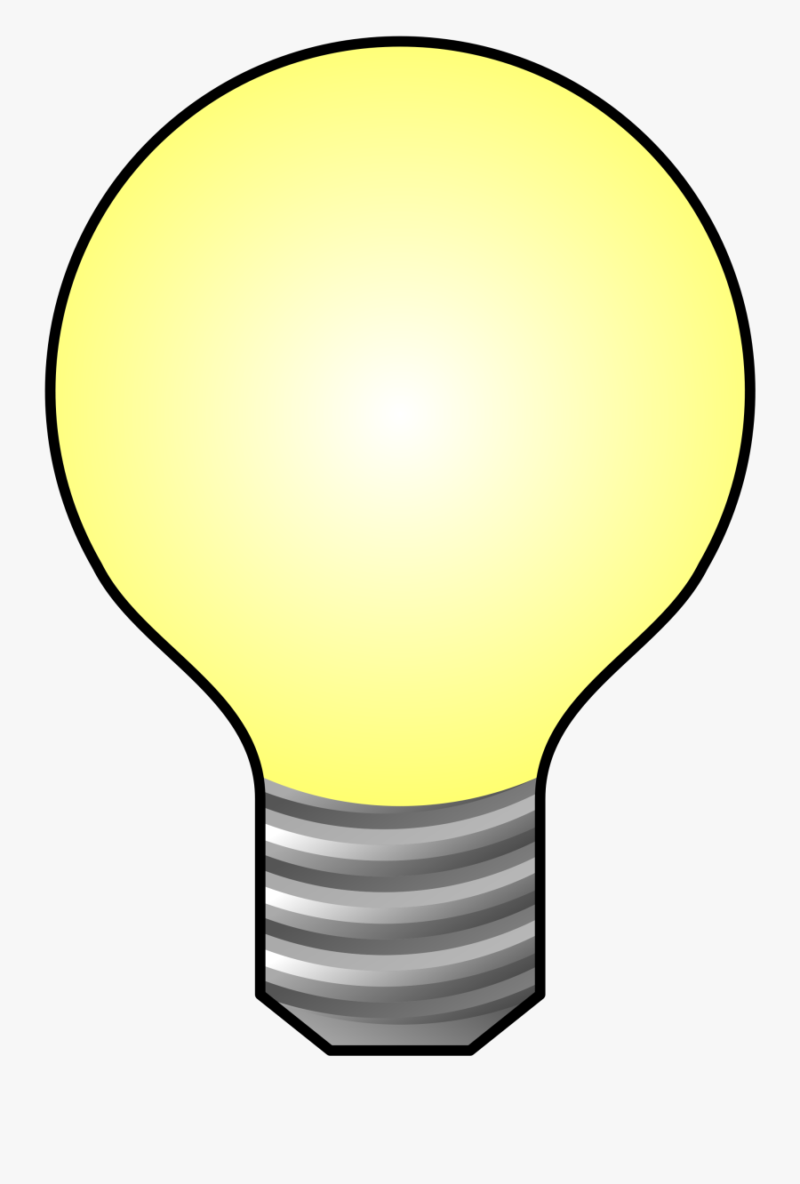 Clip Art File Icon Svg Wikimedia - Transparent Background Lightbulb Clipart, Transparent Clipart