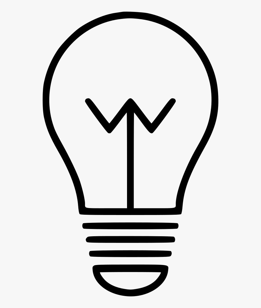 Drawn Light Bulb Svg - Lamp Line Png, Transparent Clipart