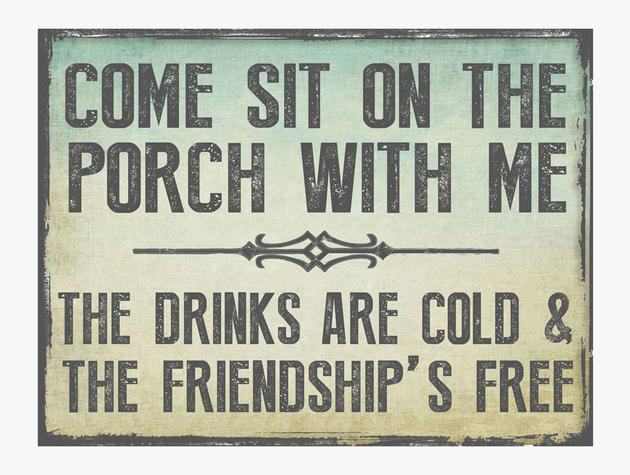 Clip Art Come Sit On The Porch With Me - Poster, Transparent Clipart