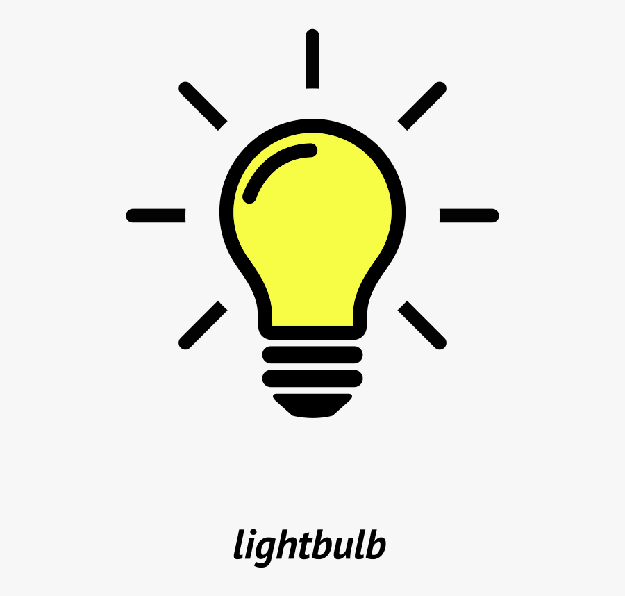 Bulb Pictogram, Transparent Clipart