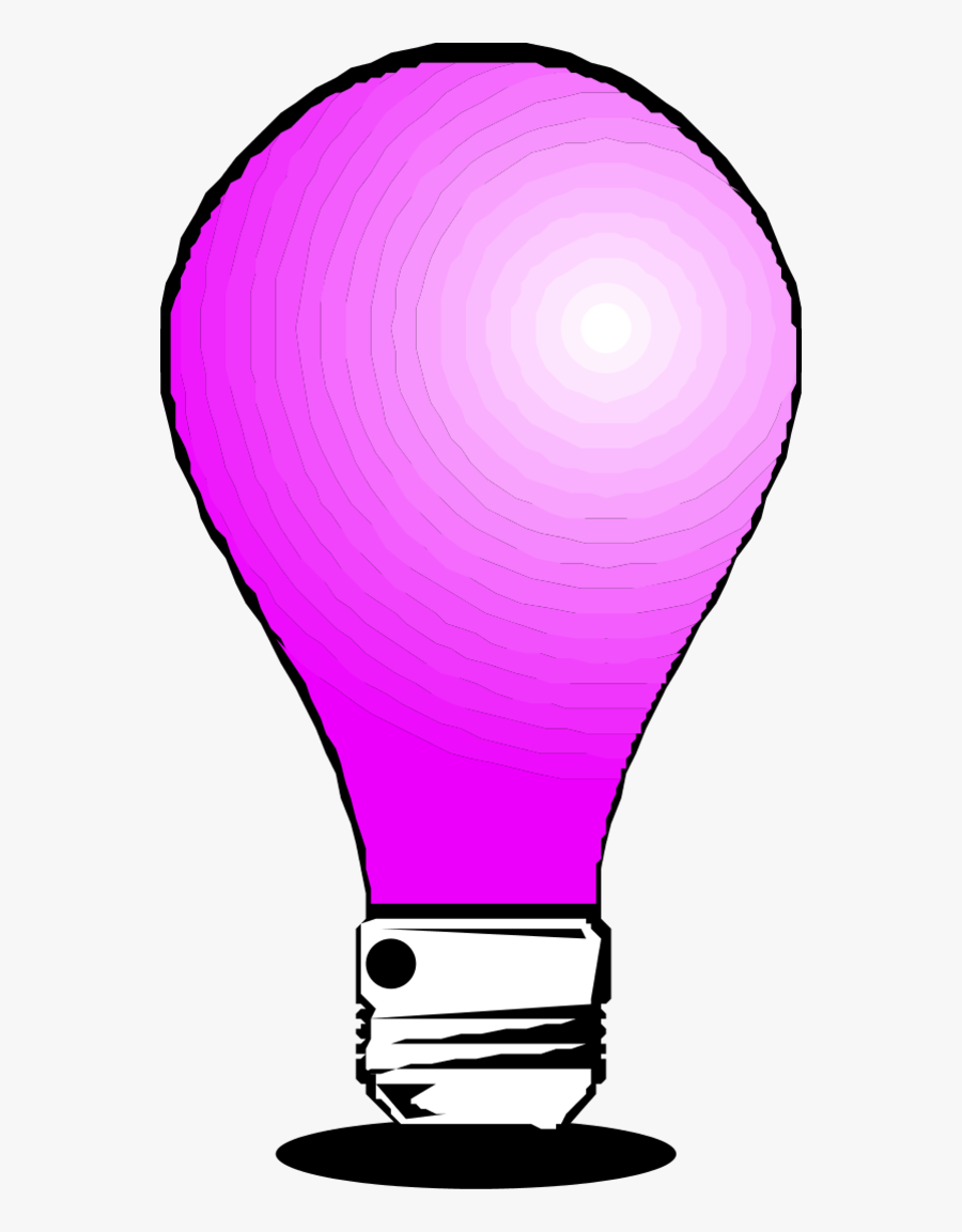 Vector Clip Art - Purple Light Bulb Clipart Transparent Background, Transparent Clipart