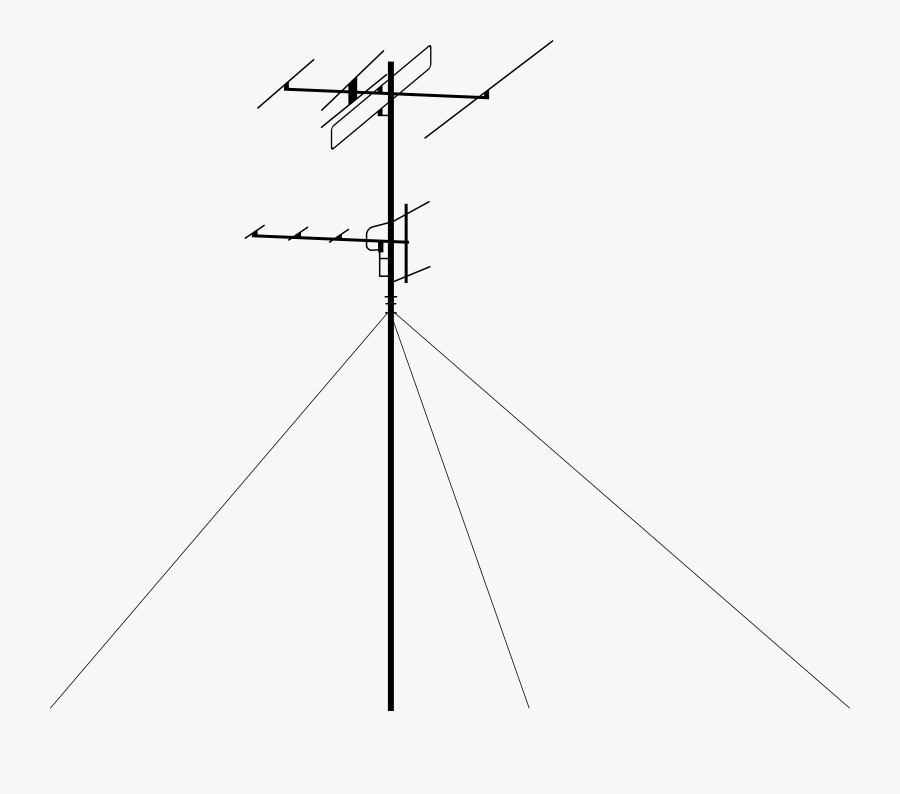 Television Clipart Tv Antenna - Line Art, Transparent Clipart
