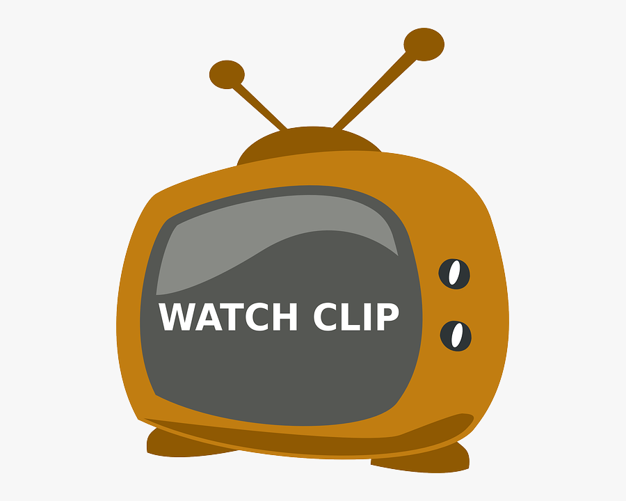 Tv, Watch, Television, Clip, Old, Antenna - Cartoon Tv Png, Transparent Clipart