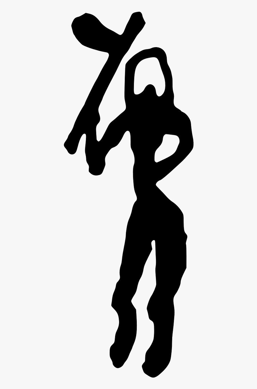 Png Silueta De Hombre Con Hacha Bailando, Transparent Clipart