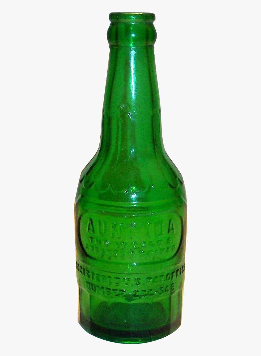 Vintage Aunt Ida Green Soda Bottle - Pottery, Transparent Clipart