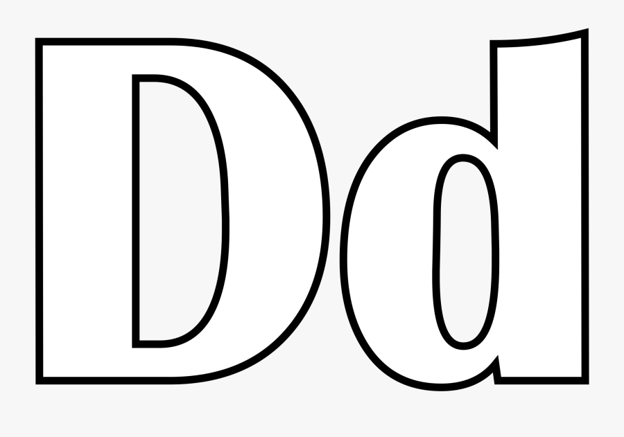 The Letter D Coloring Pages - Upper And Lower Case D, Transparent Clipart