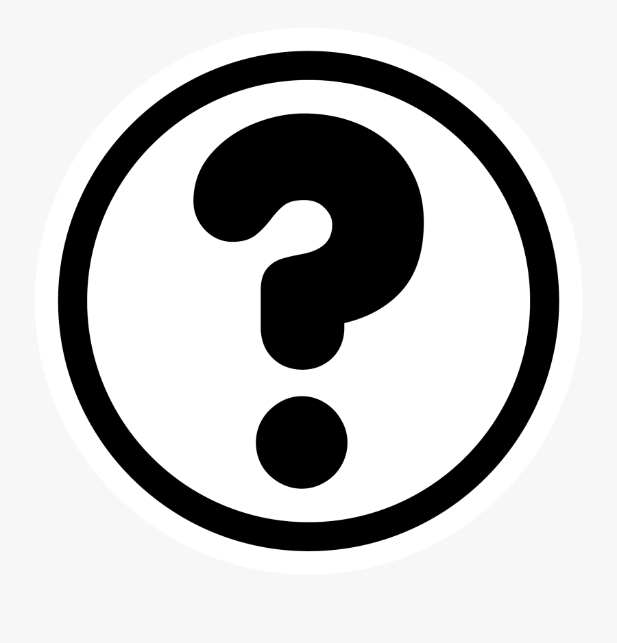 Clipart Mono Gnome Question Question Mark Thinking - Question Mark Circle No Background, Transparent Clipart
