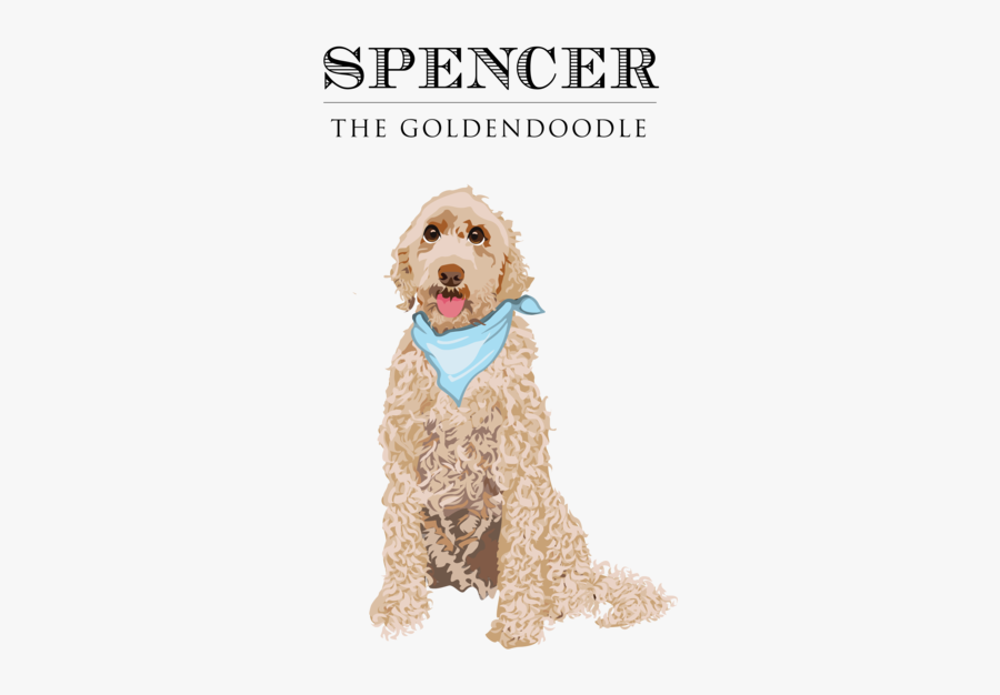 Custom Clip Art Of - Goldendoodle, Transparent Clipart