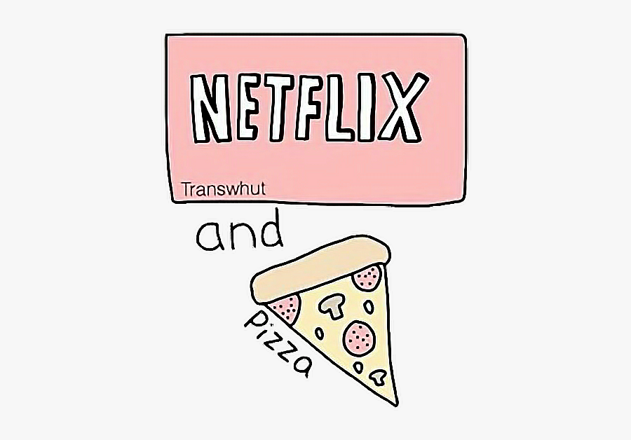#overlay #pizza #love #netflix #movie #movietime #tumblr - Stickers Tumblr Netflix Pink, Transparent Clipart
