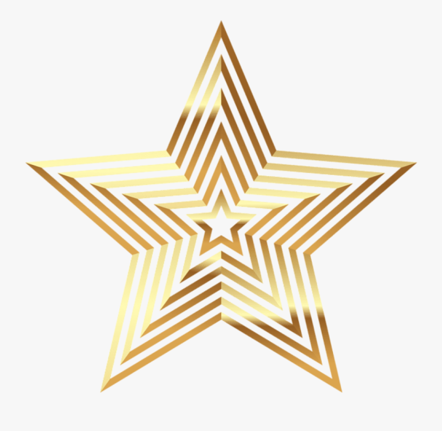 Free Png Download Gold Star Deco Clipart Png Photo - Clip Art, Transparent Clipart