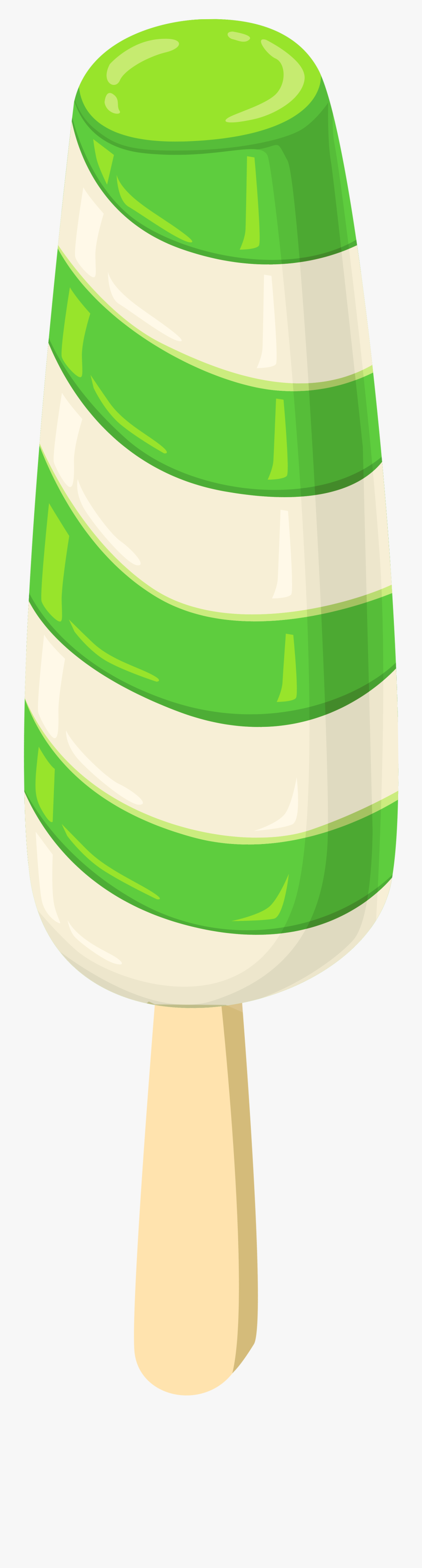 Ice Cream Green And White, Transparent Clipart