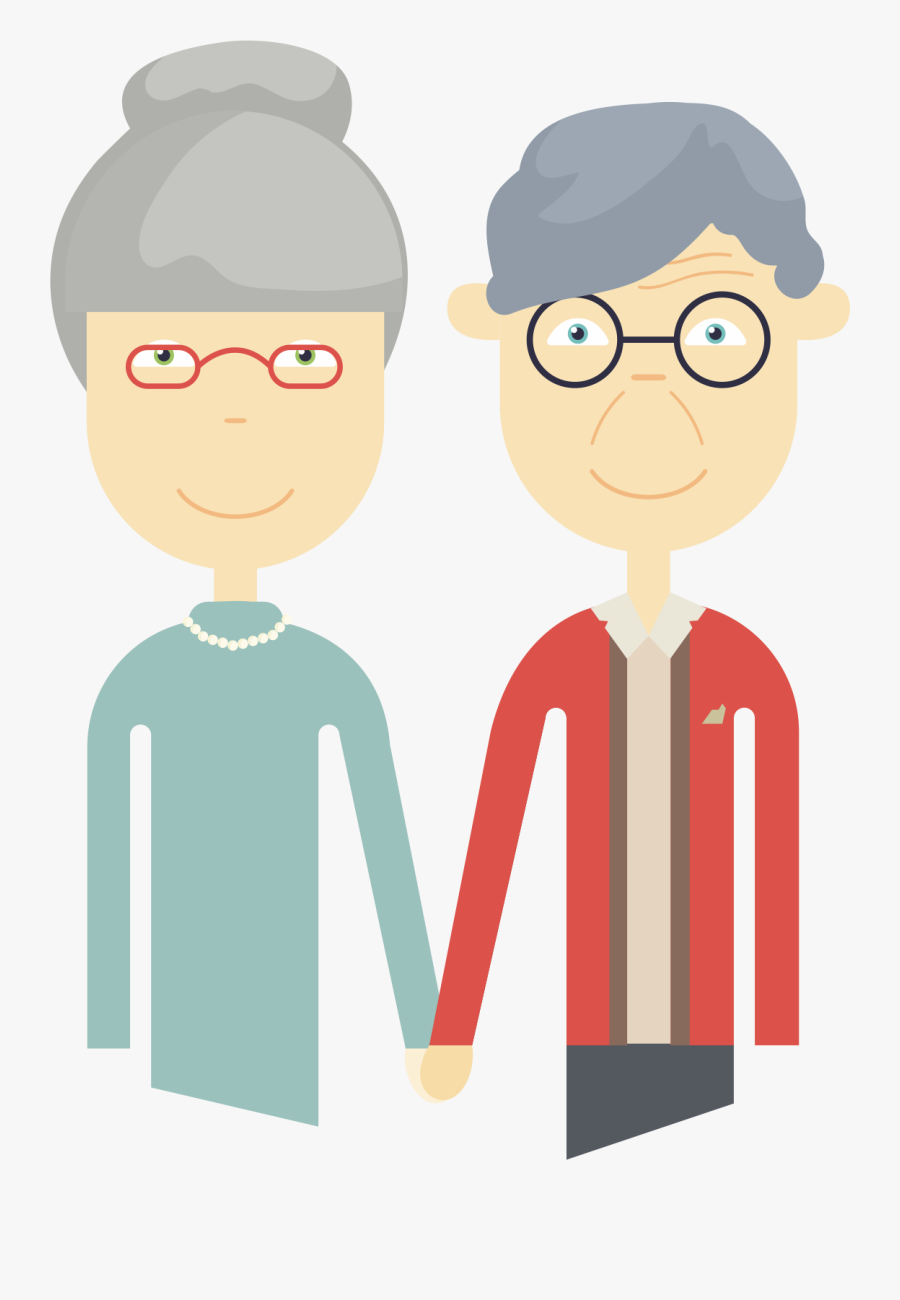 Old Age Art Couples Transprent Png Free - Old Age, Transparent Clipart