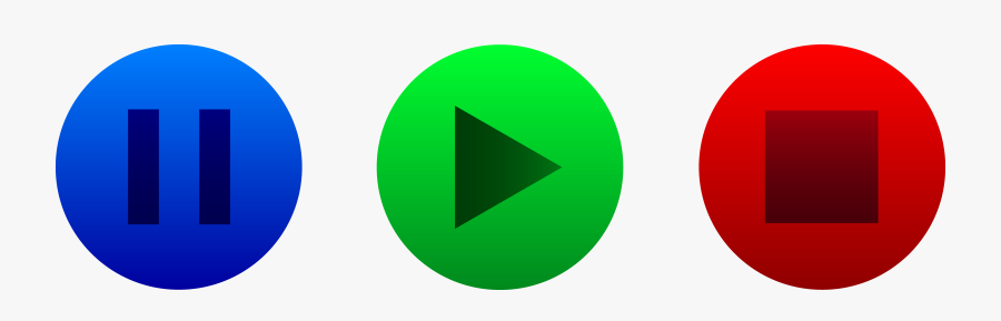 Recording - Clipart - Pause Play Stop Button, Transparent Clipart