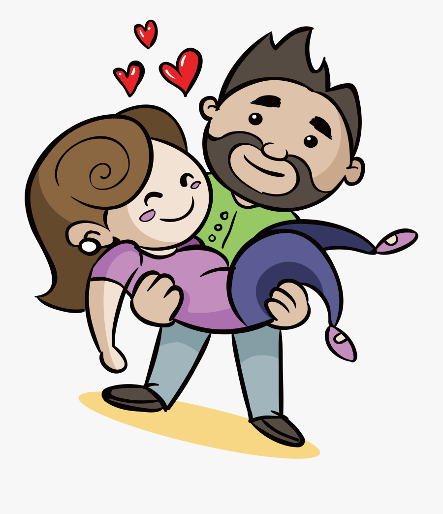 Couple Bed Icon - Couple Sweet Photos Cartoon, Transparent Clipart