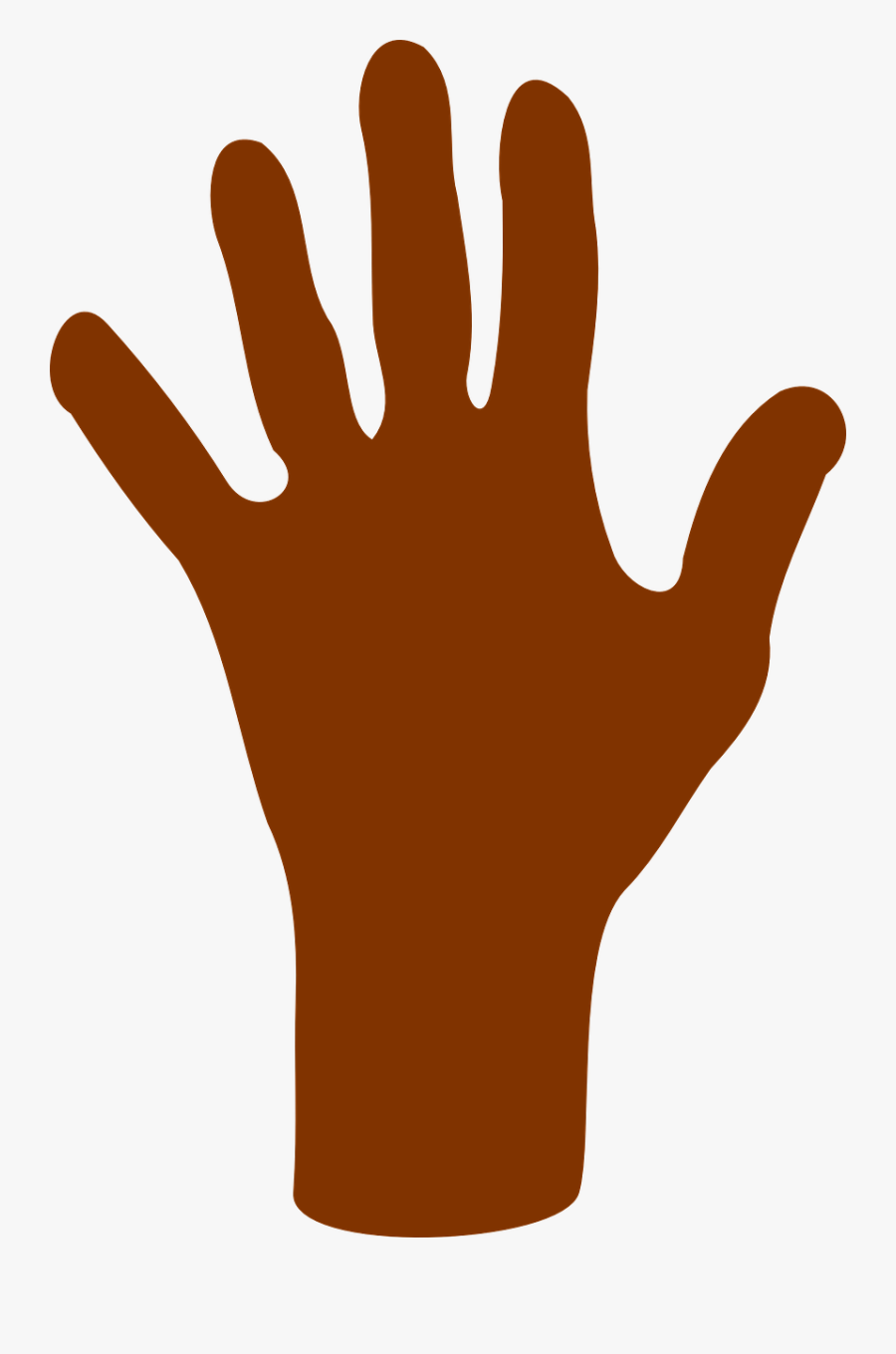 Hand Fingers Silhouette Free Picture - Cartoon Back Of A Hand, Transparent Clipart