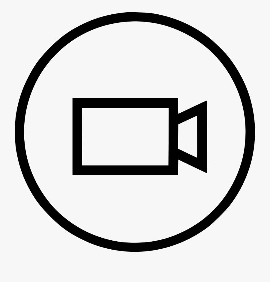 Video Record Recording Rectangle Triangle Shape Ui - Circle, Transparent Clipart