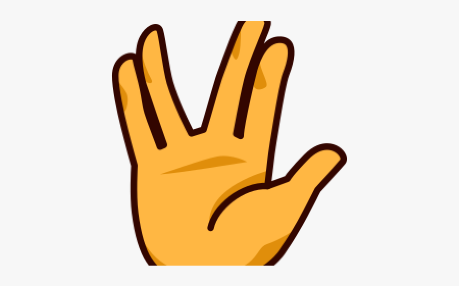 Raise Hand With Part Between Emoji, Transparent Clipart