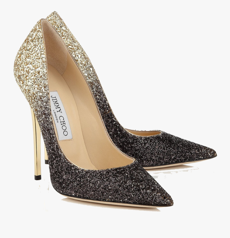 Sandal Court Shoes Gradient With Choo Stiletto Clipart - Jimmy Choo Heels Gold, Transparent Clipart