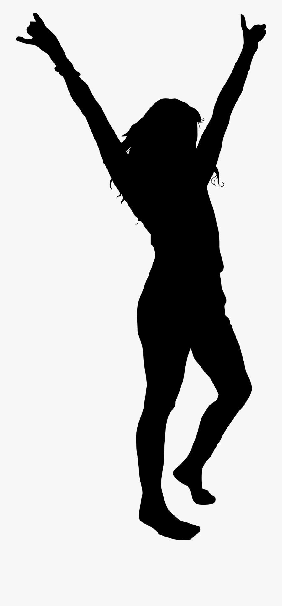 Hands Clipart Volleyball - Silhouette Woman Hand Up, Transparent Clipart