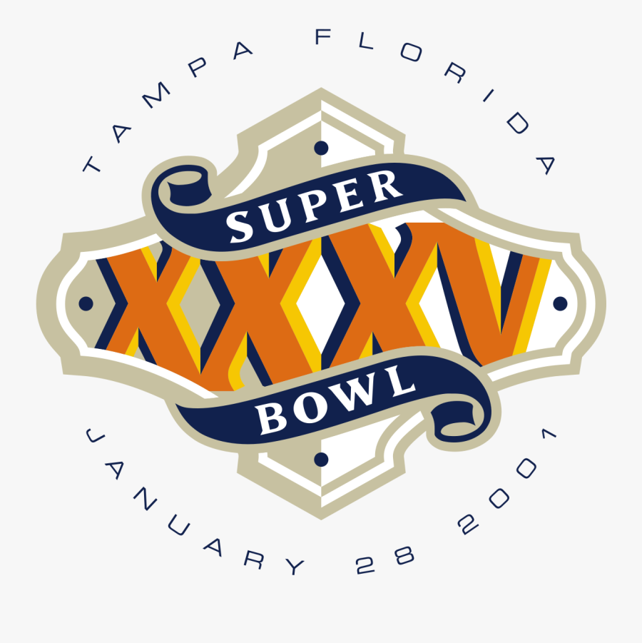 Football Clipart Super Bowl - Super Bowl Xxxv Logo, Transparent Clipart