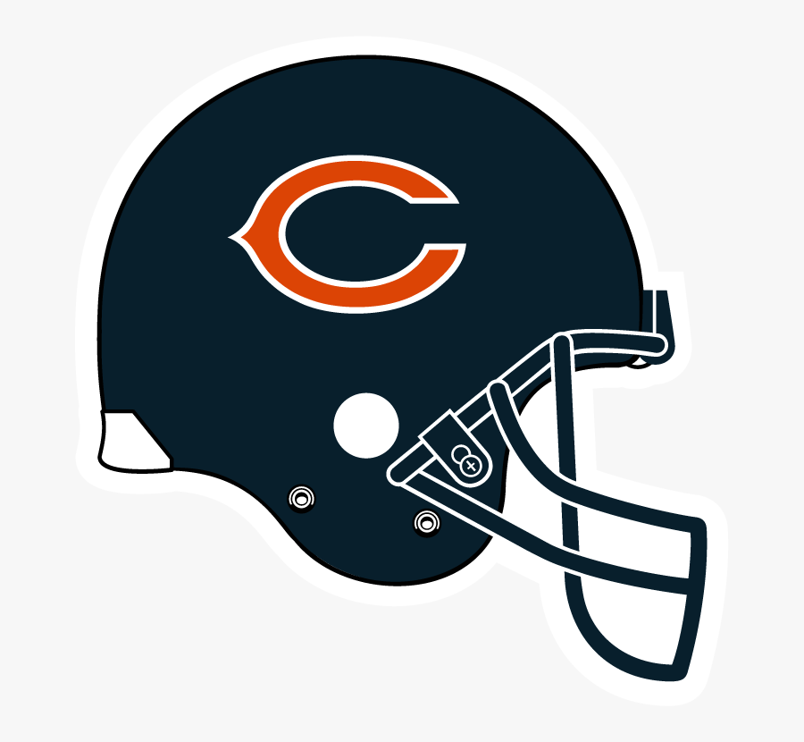 2013 Nfl Helmet Right Side View Srgb Optimized Graphics - Chicago Bears Helmet Drawing, Transparent Clipart