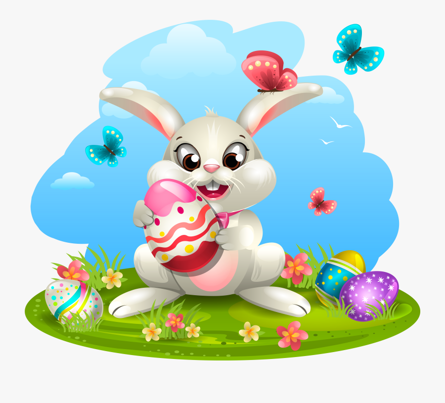Egg Eggs Decorating With Bunny Easter Clipart - Пасха Детские, Transparent Clipart
