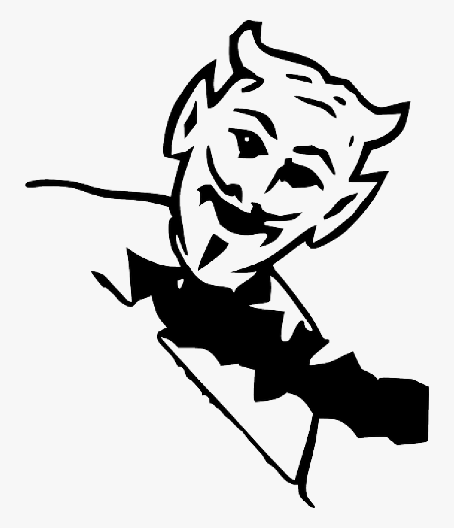 Horns At Getdrawings - Lil Devil Tattoo Black And White, Transparent Clipart