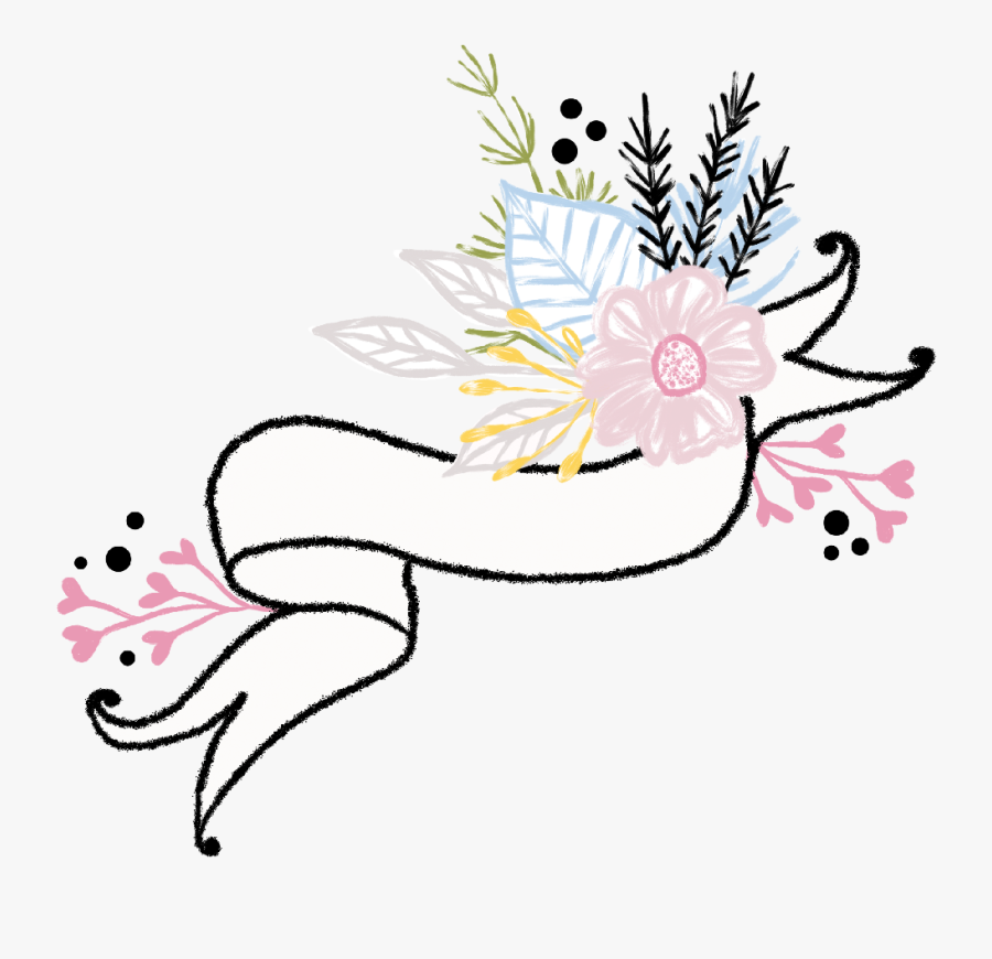 #banner #banners #dividers #divider #headers #header - Picsart Png Banner Flower, Transparent Clipart