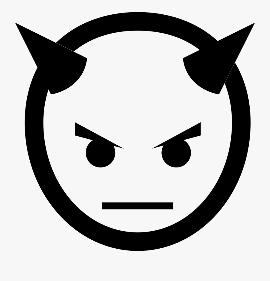 Devil Head With Horns - Devil Head Icon, Transparent Clipart