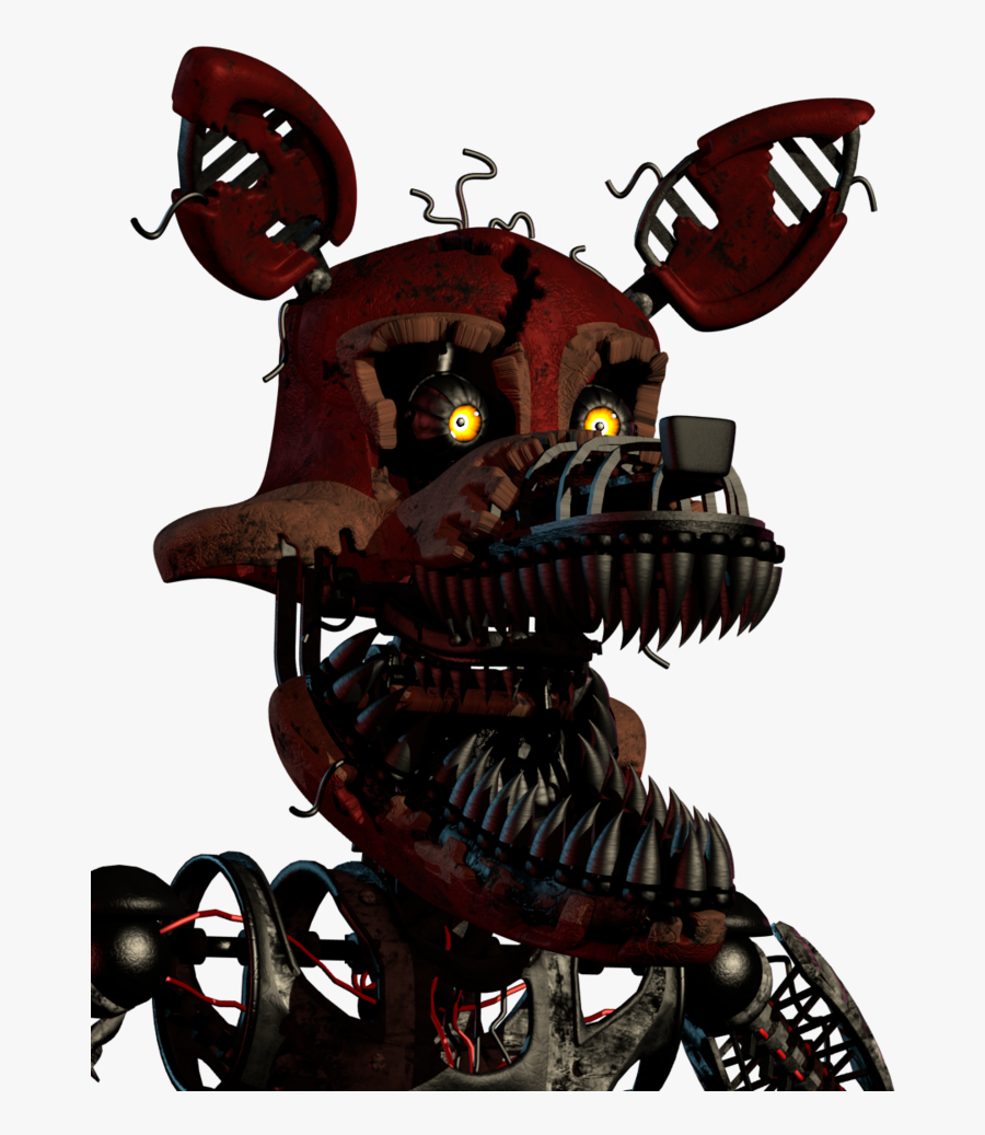 Five Nights At Freddy"s 4 Nightmare Jump Scare - Nightmare Foxy, Transparent Clipart
